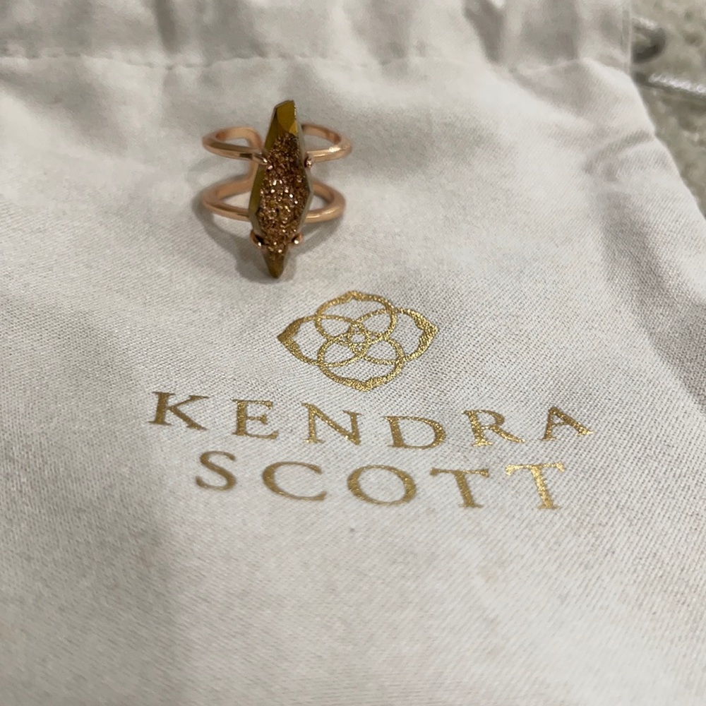 Kendra Scott rose gold drusy ring